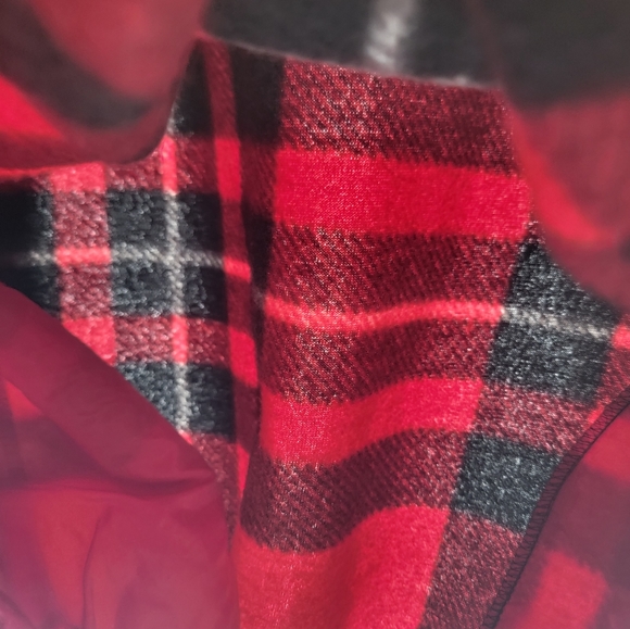 Vintage Bugle Boy Company Red Check Plaid 1/4 Zip Fishing Pullover Jacket XL - Picture 13 of 13